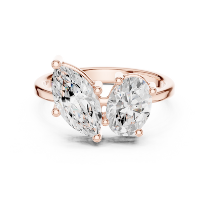 Pear & Marquise Toi Et Moi Ring