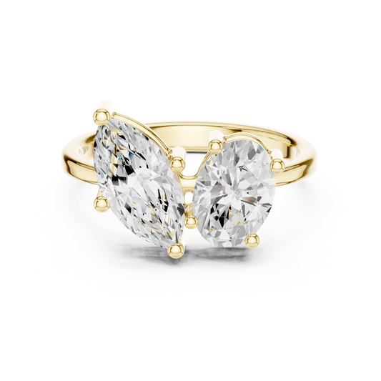 Pear & Marquise Toi Et Moi Ring