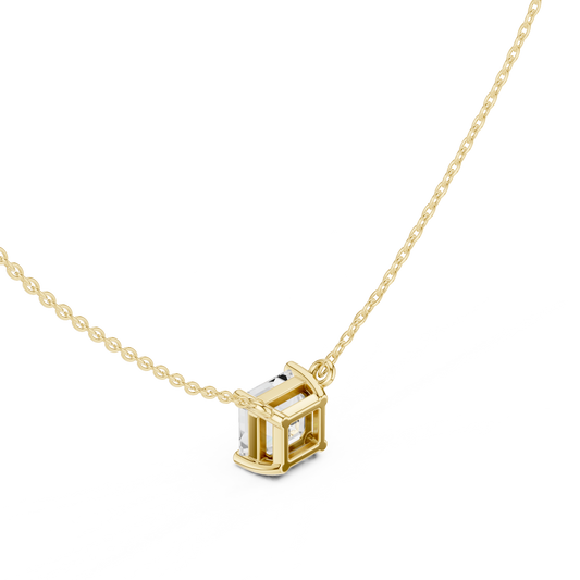 Asscher Cut Solitaire Diamond Pendant 2.5 CTW