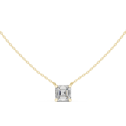 Asscher Cut Solitaire Diamond Pendant 2.5 CTW