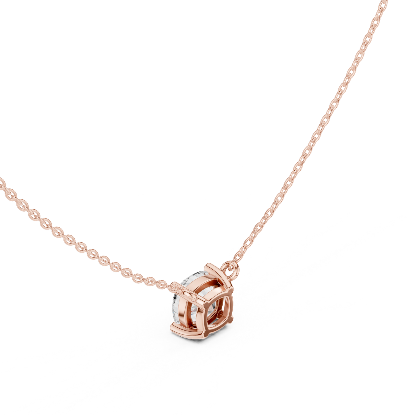 Cushion Cut Solitaire Diamond Pendant 2.5 CTW