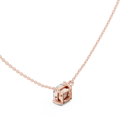 Cushion Cut Solitaire Diamond Pendant 2.5 CTW