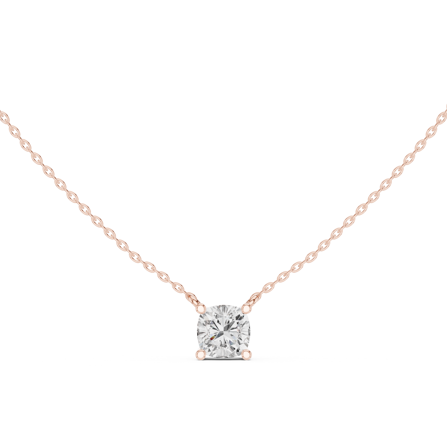 Cushion Cut Solitaire Diamond Pendant 2.5 CTW