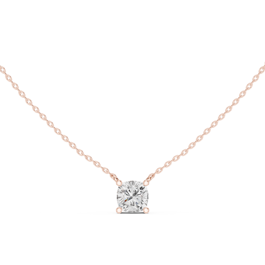 Cushion Cut Solitaire Diamond Pendant 2.5 CTW