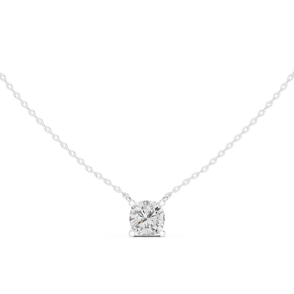 Cushion Cut Solitaire Diamond Pendant 2.5 CTW