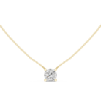 Cushion Cut Solitaire Diamond Pendant 2.5 CTW