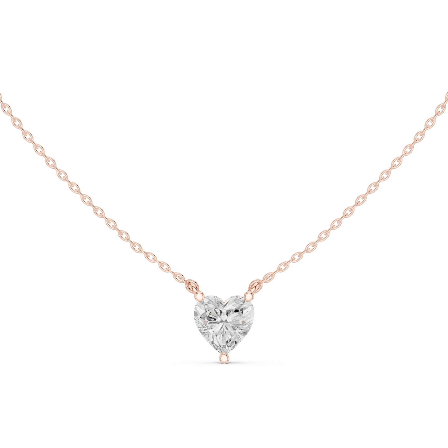 Heart Cut Solitaire Diamond Pendant 2.5 CTW