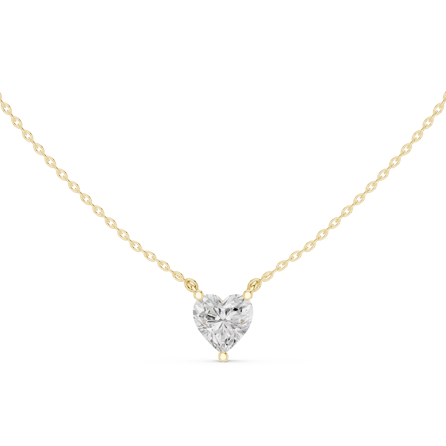 Heart Cut Solitaire Diamond Pendant 2.5 CTW