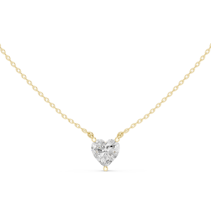 Heart Cut Solitaire Diamond Pendant 2.5 CTW