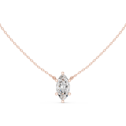 Marquise Cut Solitaire Diamond Pendant 2.5 CTW