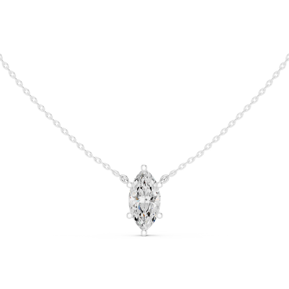 Marquise Cut Solitaire Diamond Pendant 2.5 CTW