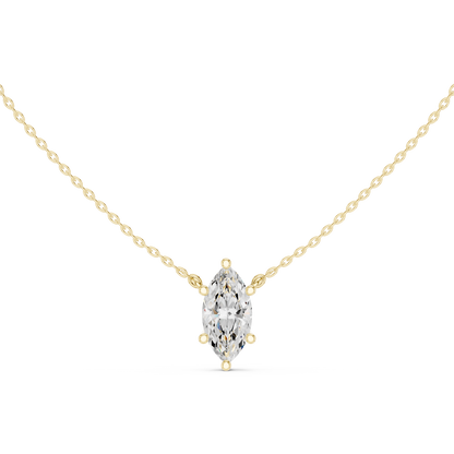 Marquise Cut Solitaire Diamond Pendant 2.5 CTW