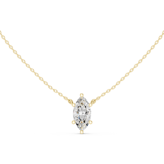 Marquise Cut Solitaire Diamond Pendant 2.5 CTW