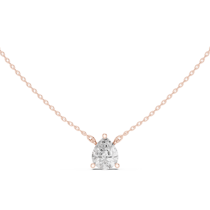 Pear Cut Solitaire Diamond Pendant 2.5 CTW