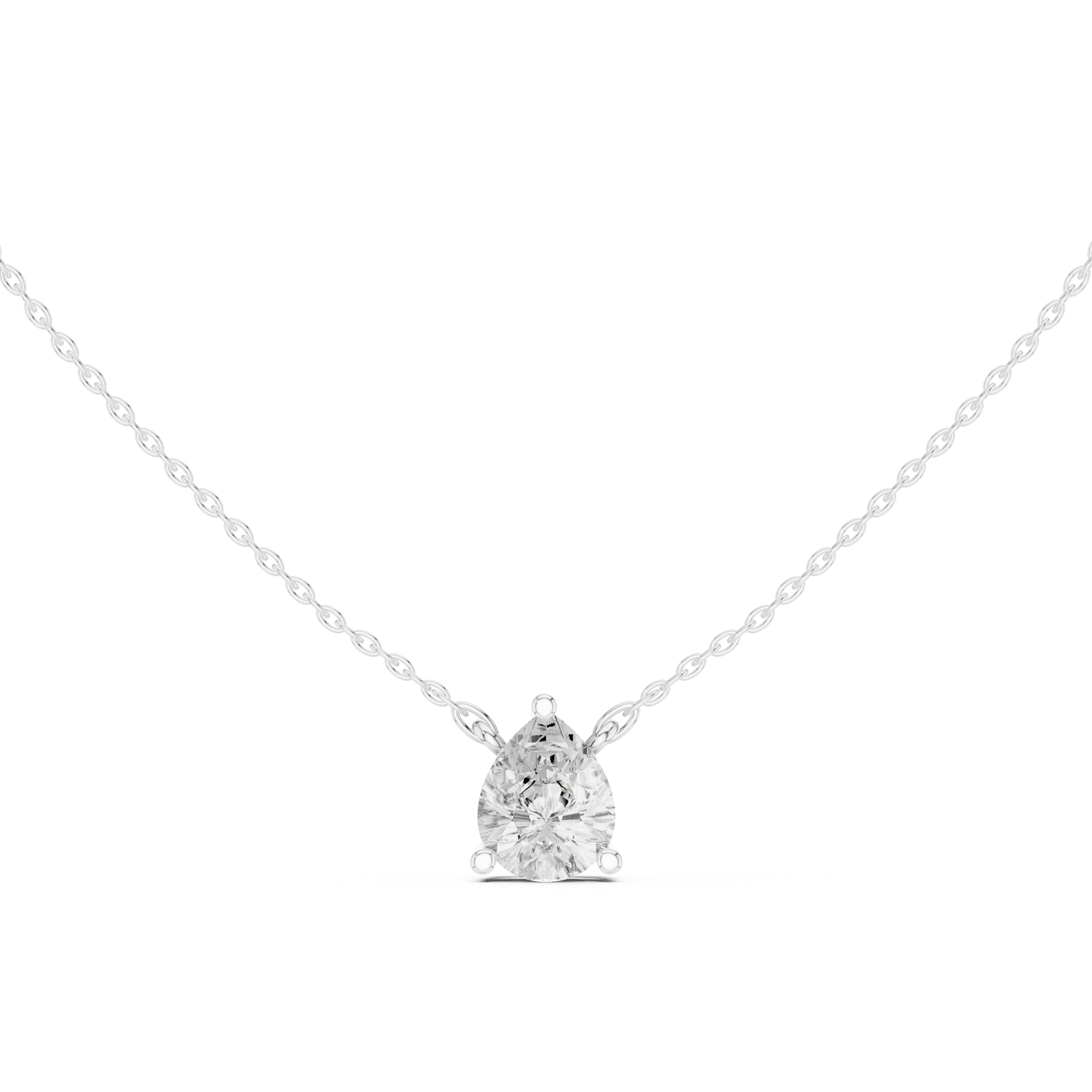 Pear Cut Solitaire Diamond Pendant 2.5 CTW