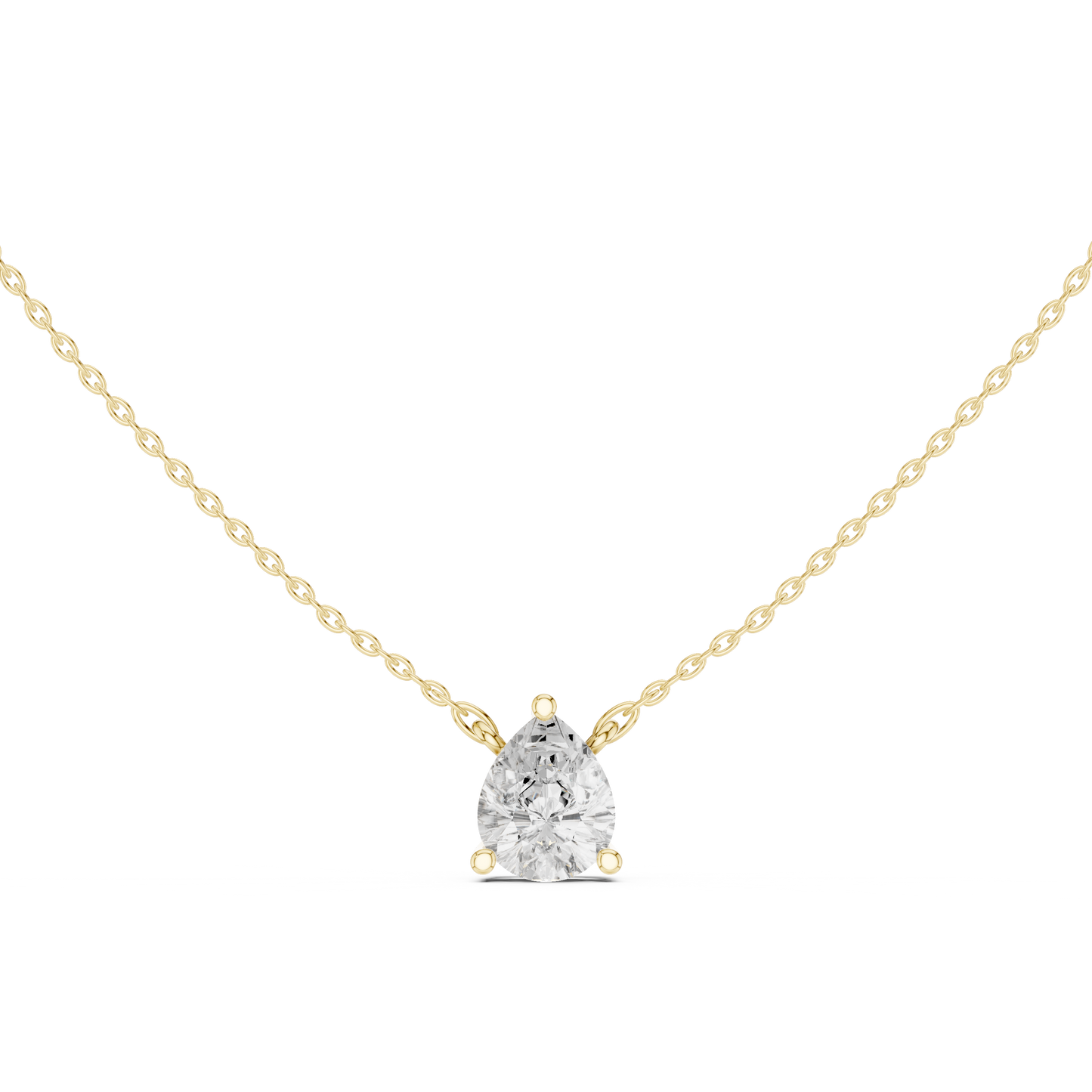 Pear Cut Solitaire Diamond Pendant 2.5 CTW