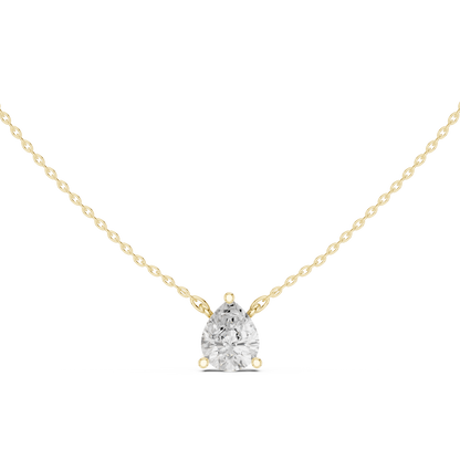 Pear Cut Solitaire Diamond Pendant 2.5 CTW