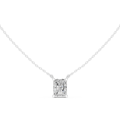 Radiant Cut Solitaire Diamond Pendant 2.5 CTW