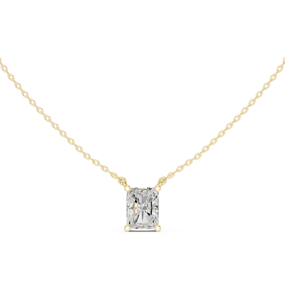 Radiant Cut Solitaire Diamond Pendant 2.5 CTW