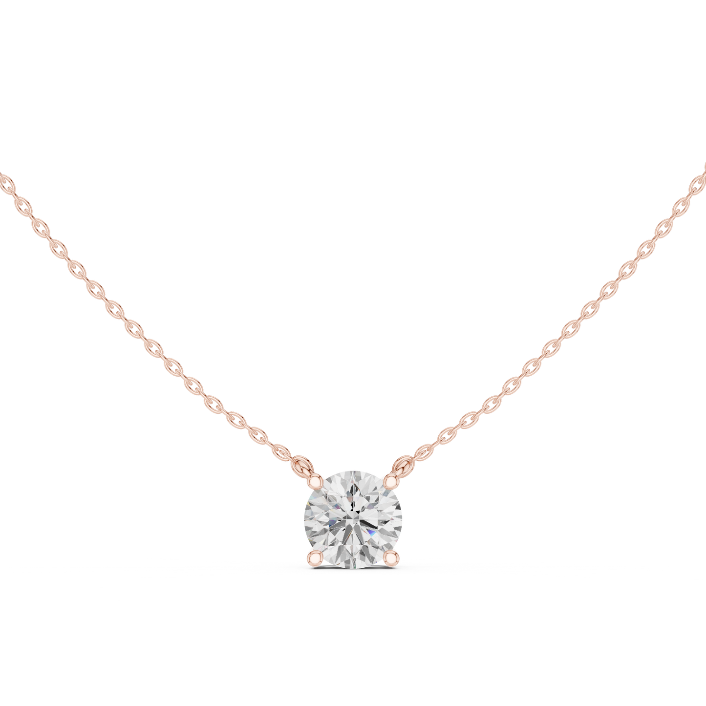 Round Cut Solitaire Diamond Pendant 2.5 CTW