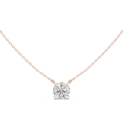 Round Cut Solitaire Diamond Pendant 2.5 CTW