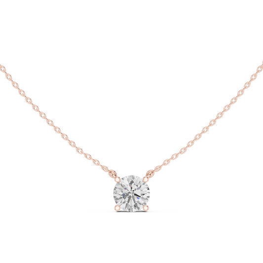 Round Cut Solitaire Diamond Pendant 2.5 CTW