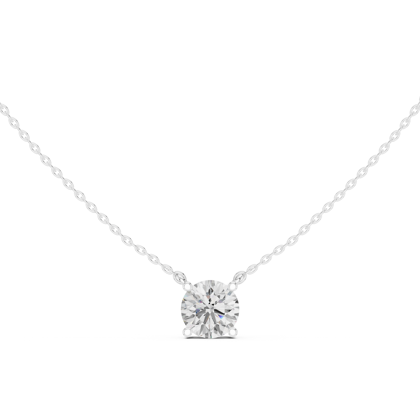 Round Cut Solitaire Diamond Pendant 2.5 CTW