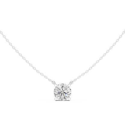 Round Cut Solitaire Diamond Pendant 2.5 CTW
