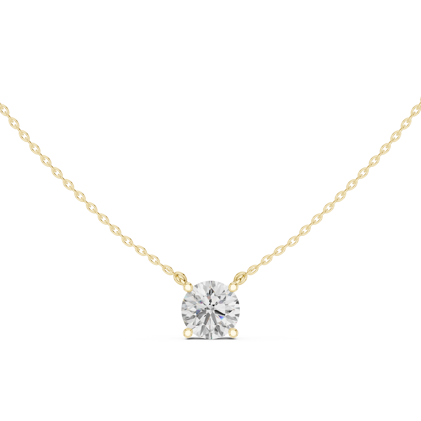 Round Cut Solitaire Diamond Pendant 2.5 CTW