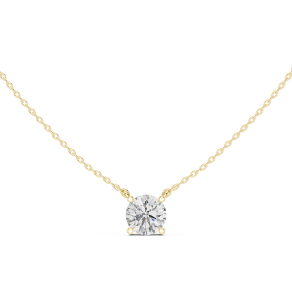 Round Cut Solitaire Diamond Pendant 2.5 CTW