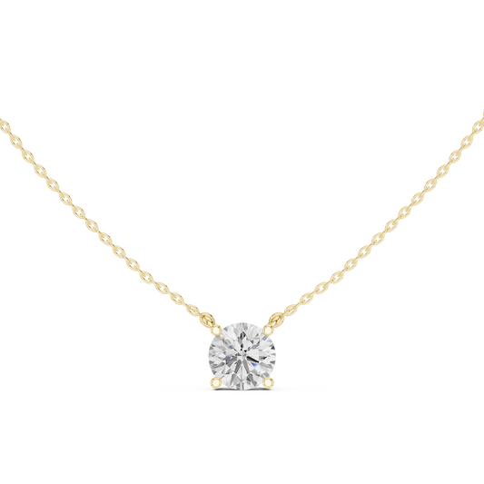 Round Cut Solitaire Diamond Pendant 2.5 CTW