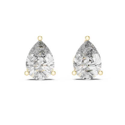Classic Pear Shape Diamond Stud Earrings 3.5 CTW
