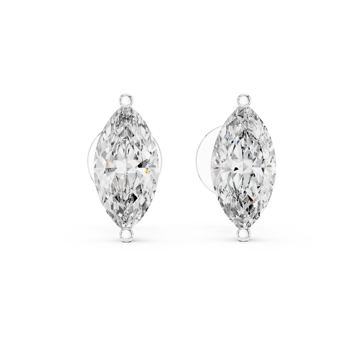 Classic Marquise Shape Diamond Stud Earrings 1.5 CTW