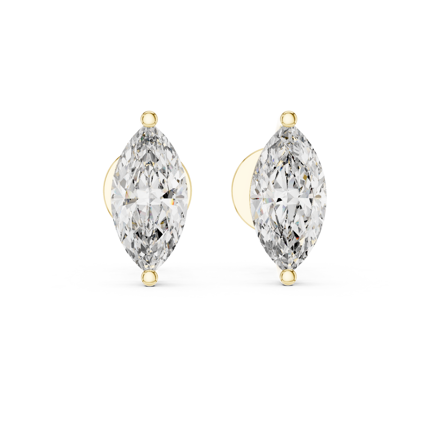 Classic Marquise Shape Diamond Stud Earrings 1.5 CTW