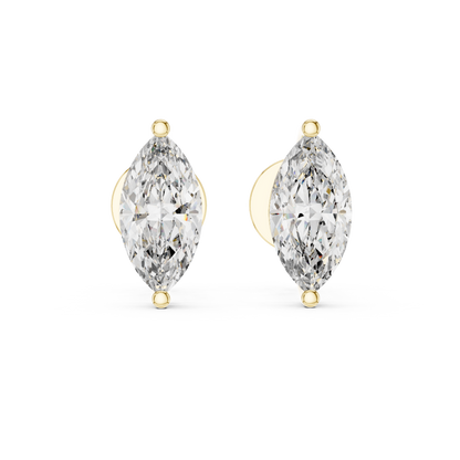Classic Marquise Shape Diamond Stud Earrings 1.5 CTW