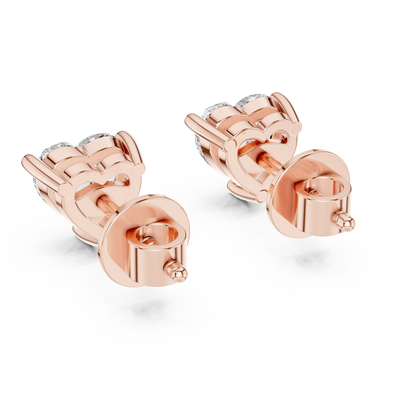 Classic Heart Cut Diamond Stud Earrings 1.5 CTW