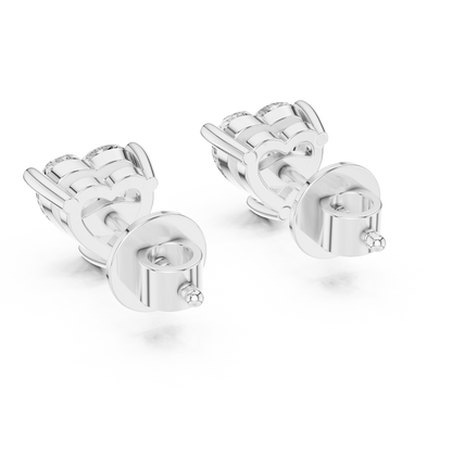 Classic Heart Cut Diamond Stud Earrings 1.5 CTW