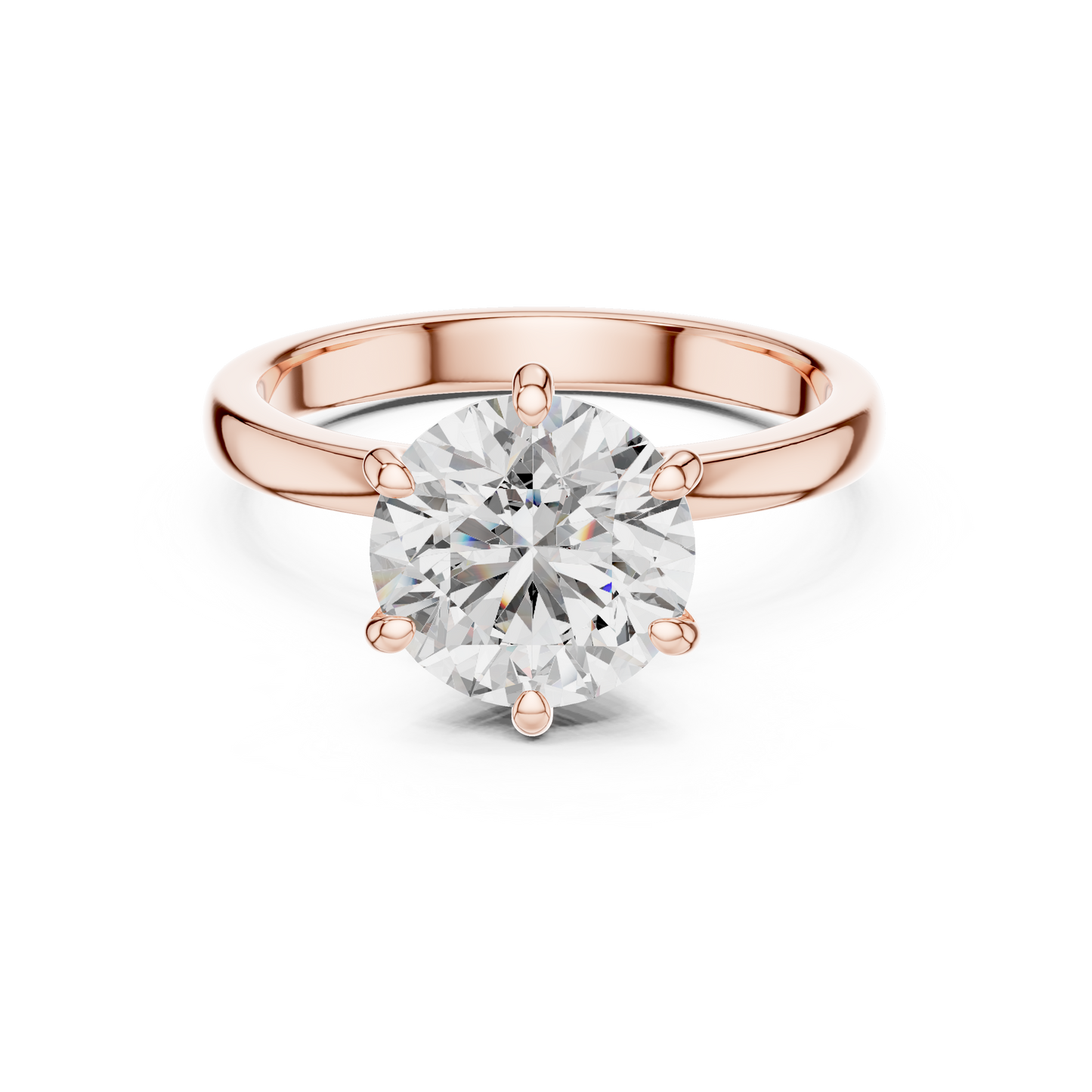 Round Brilliant Cathedral Hidden Halo Ring 2.15 CTW