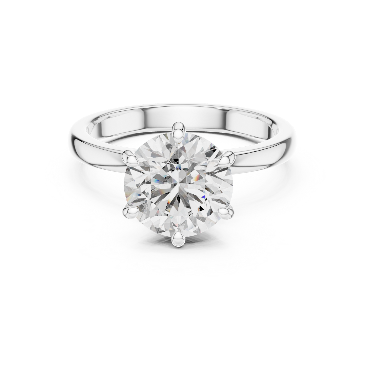 Round Brilliant Cathedral Hidden Halo Ring 2.15 CTW