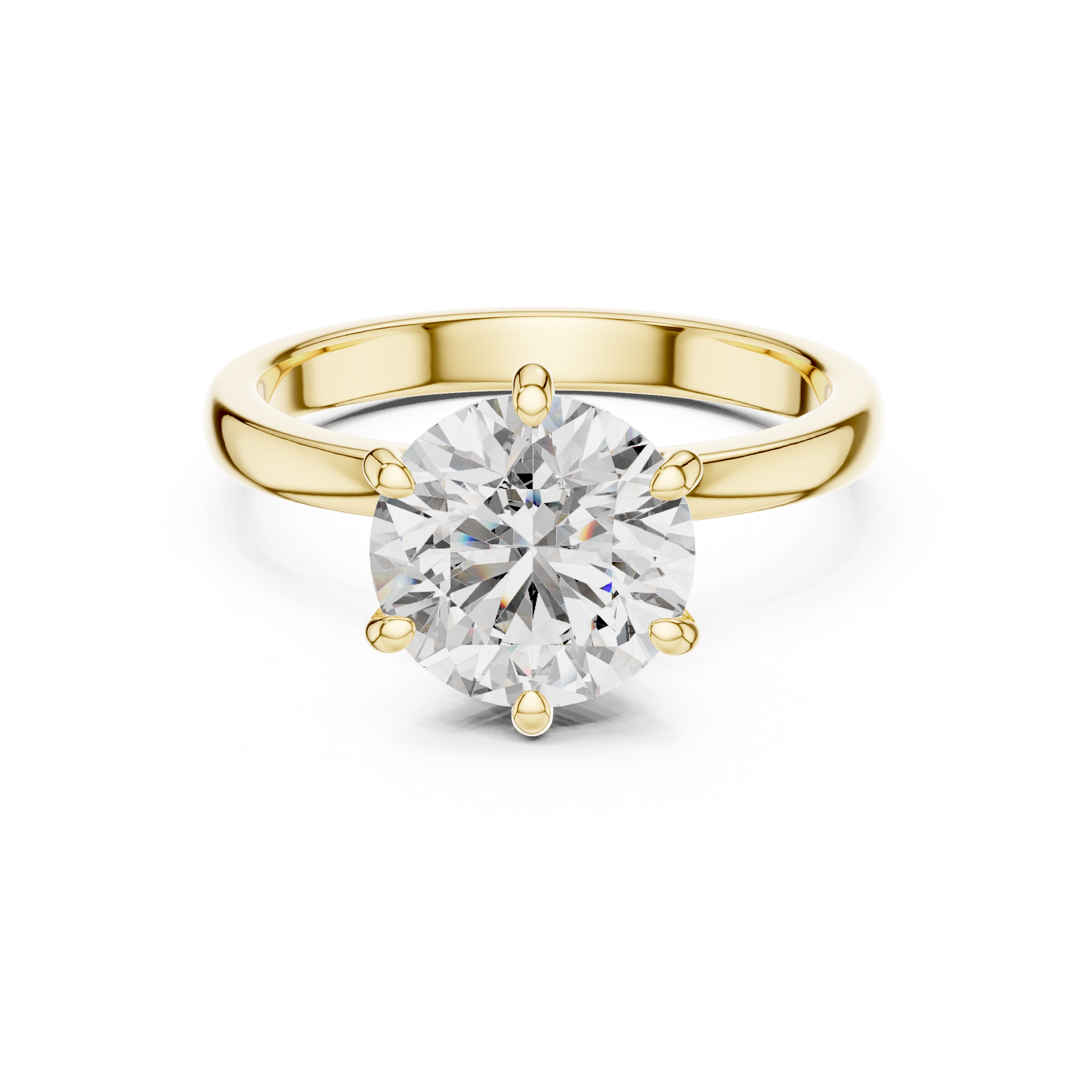 Round Brilliant Cathedral Hidden Halo Ring 2.15 CTW