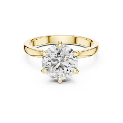 Round Brilliant Cathedral Hidden Halo Ring 2.15 CTW
