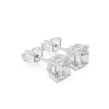 Classic Cushion Shape Diamond Stud Earrings 2 CTW