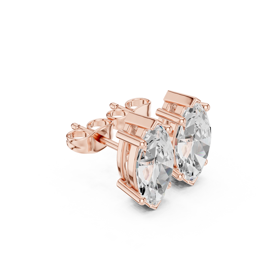 Classic Marquise Shape Diamond Stud Earrings 3 CTW