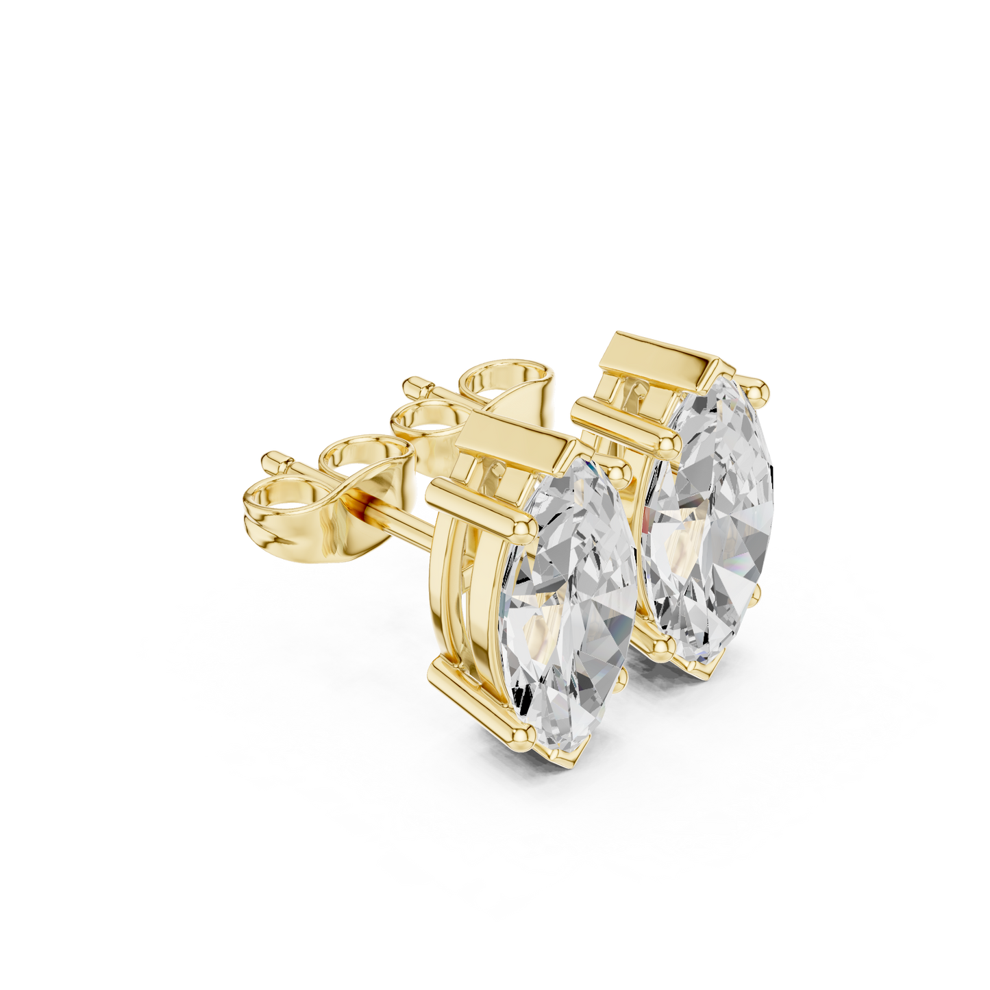 Classic Marquise Shape Diamond Stud Earrings 3 CTW