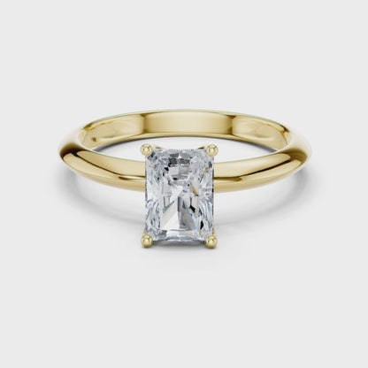 Radiant Cut Classic Solitaire Engagement Ring 1 CTW
