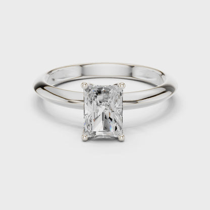 Radiant Cut Classic Solitaire Engagement Ring 1 CTW