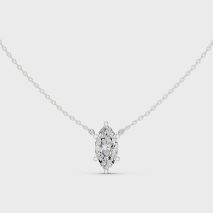 Marquise Cut Solitaire Diamond Pendant 2.5 CTW