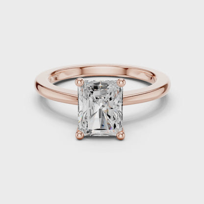 Classic Radiant Solitaire Diamond Engagement Ring 1.5 CTW