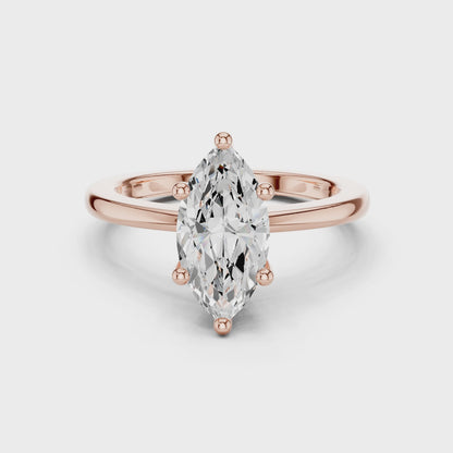 Classic Marquise Solitaire Diamond Engagement Ring 1.5 CTW