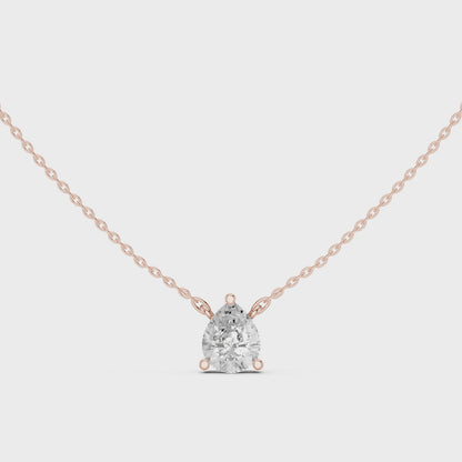 Pear Cut Solitaire Diamond Pendant 2.5 CTW